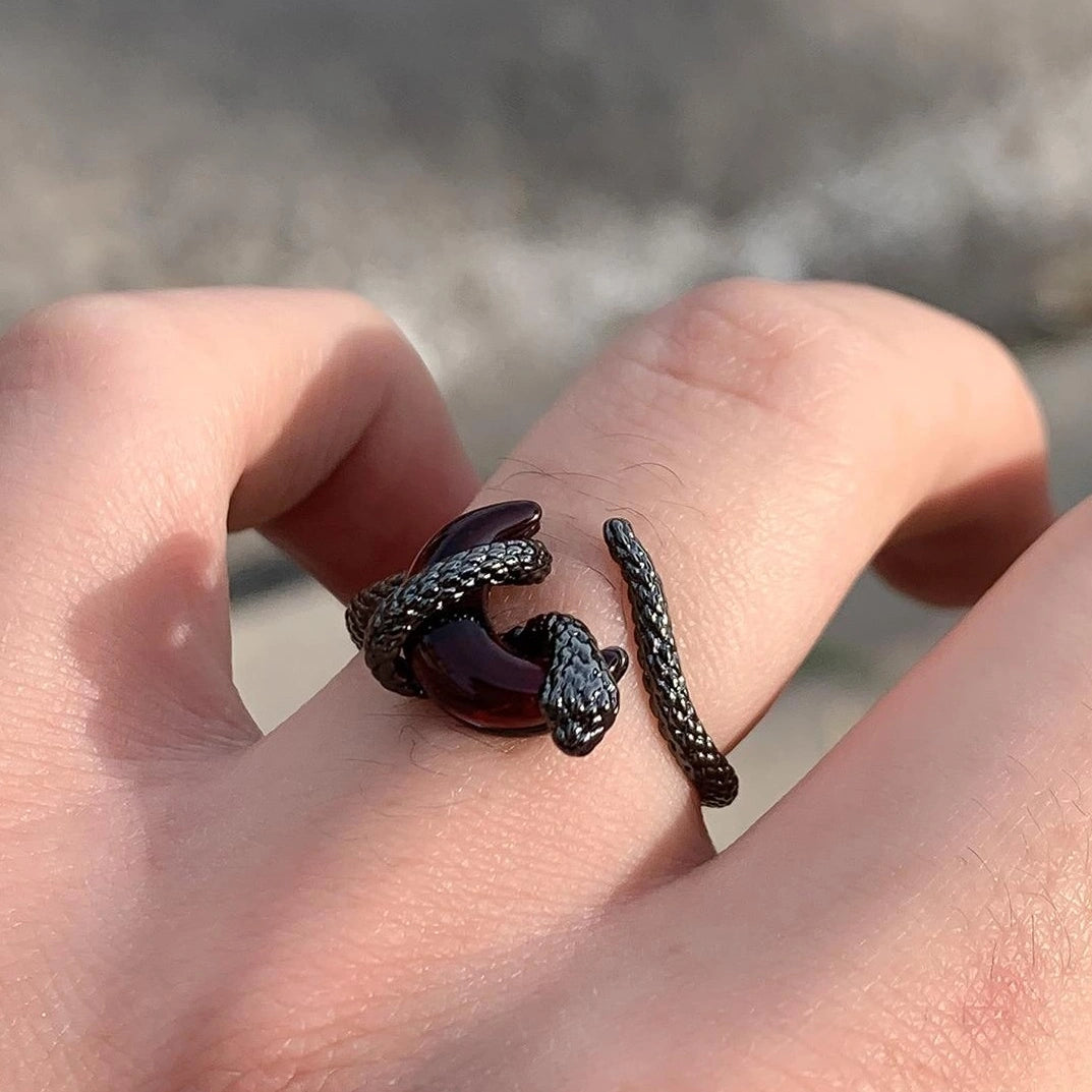Accessories Crimson Serpent Crescent Ring