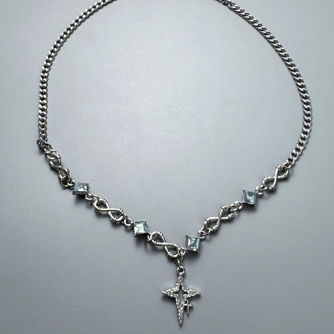 Accessories Cross Layered Collar Choker Necklace