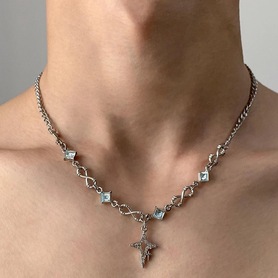 Accessories Cross Layered Collar Choker Necklace