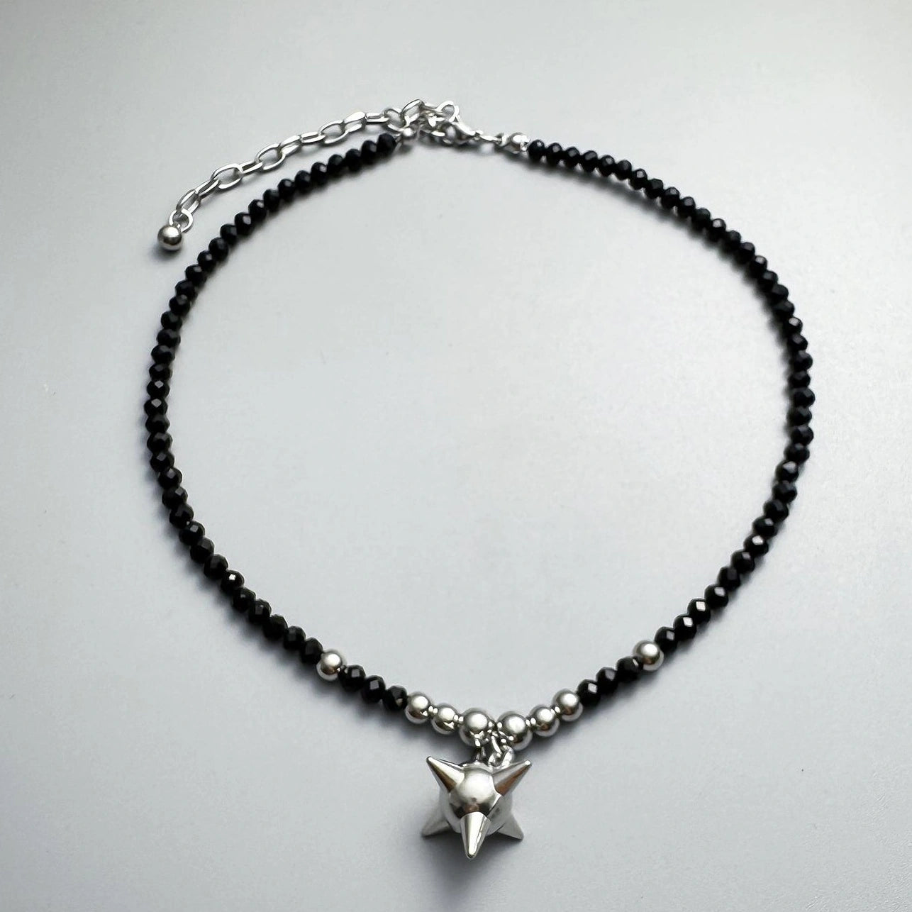 Accessories Crystal Bead Meteor Pendant Necklace