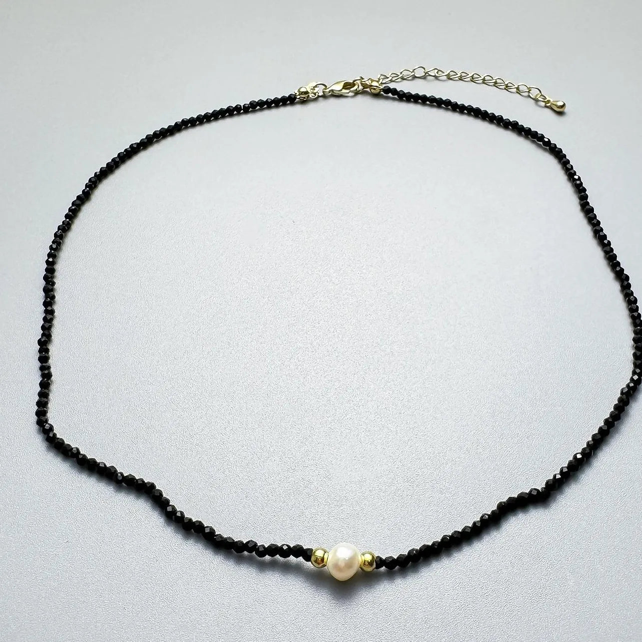 Accessories Crystal Beaded Pearl Pendant Choker Necklace