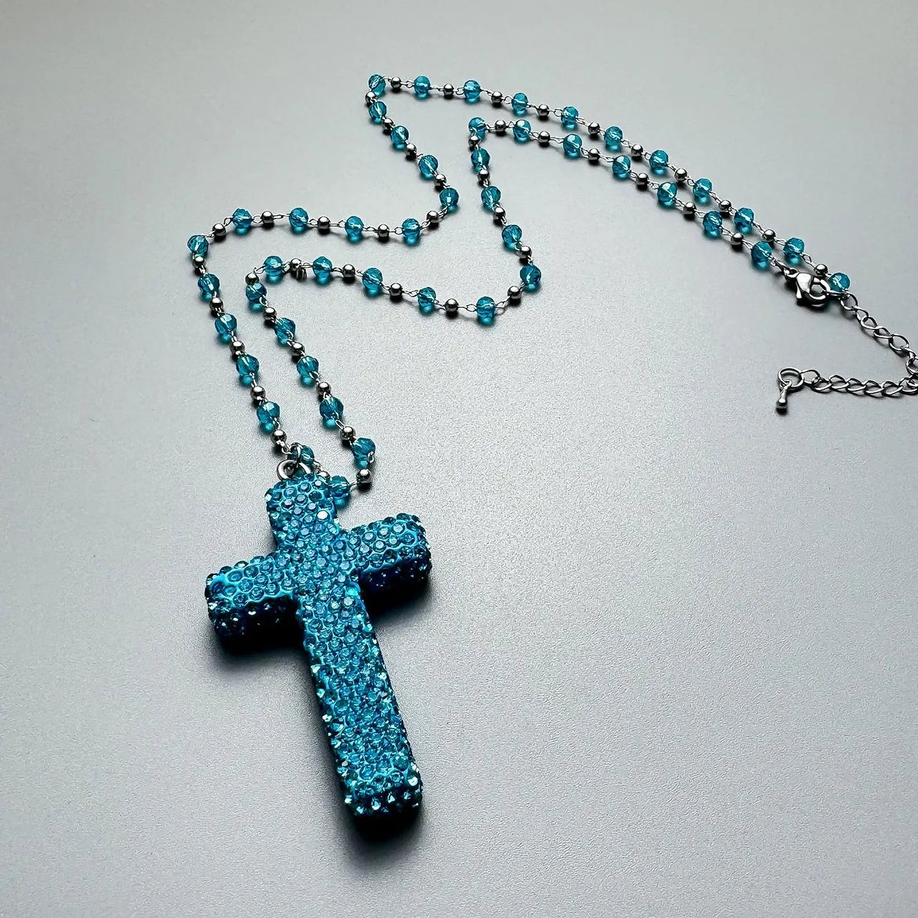 Accessories Crystal Cross Pendant Necklace