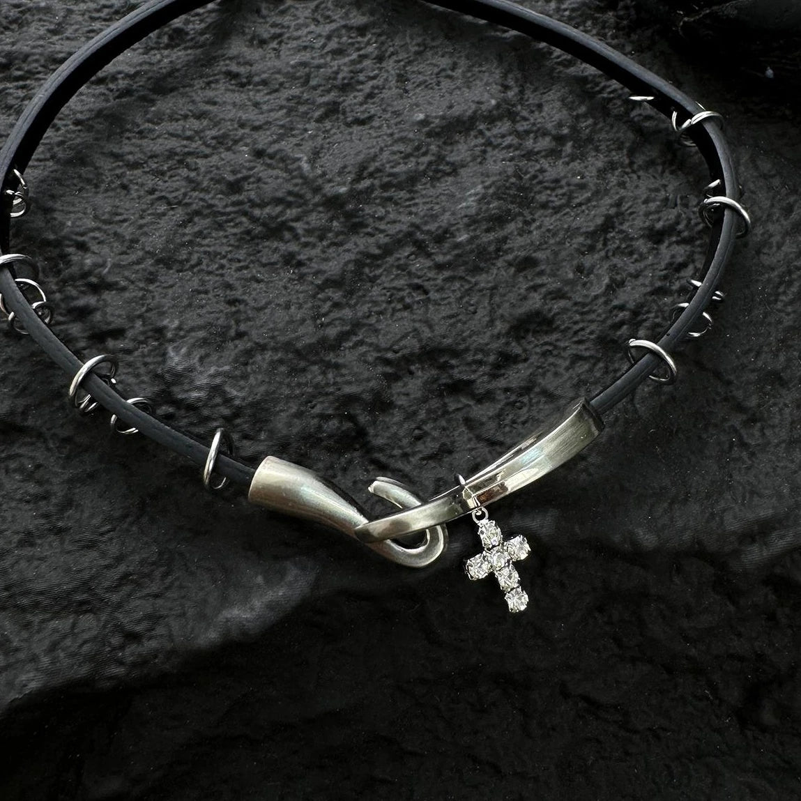Accessories Crystal Heart Punk Choker