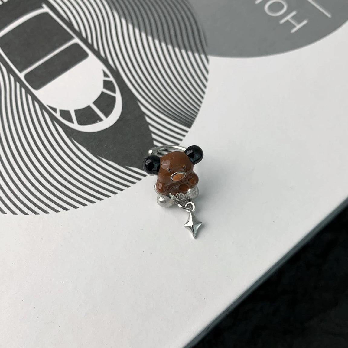 Accessories Cute Brown Bear Tassel Ear Clip
