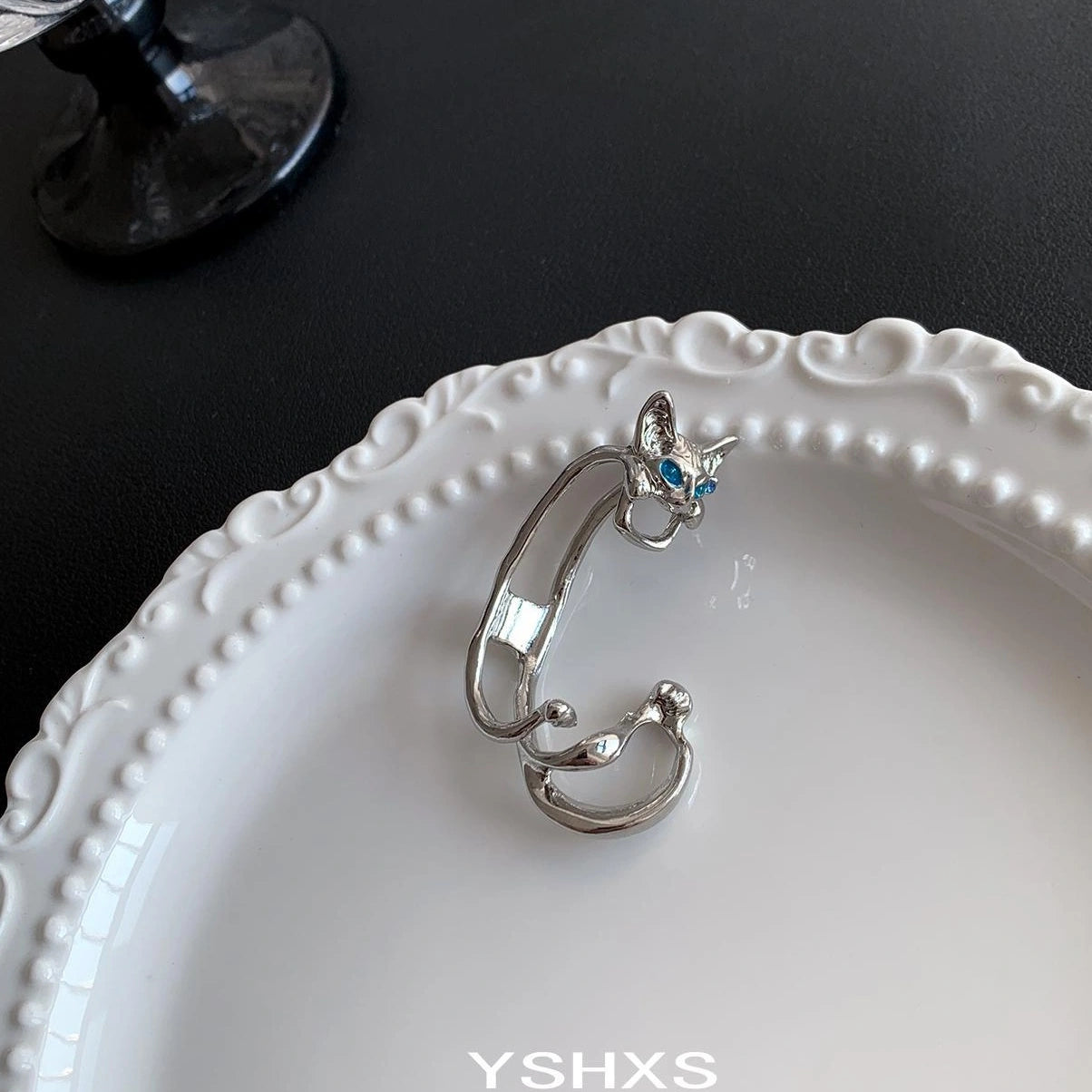 Accessories Dark Cat Ear Clip Adjustable Gothic Ear Cuffs