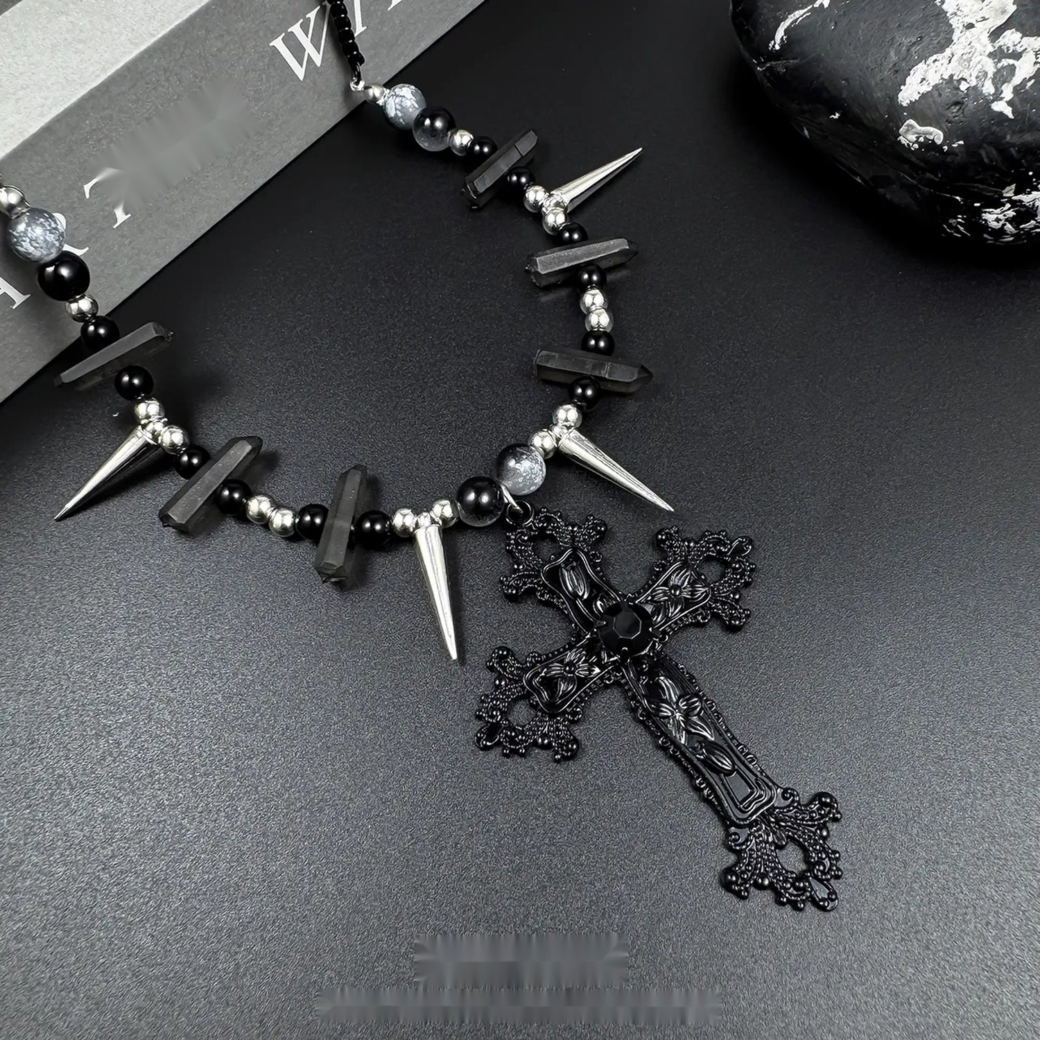 Accessories_Dark_Cross_Punk_Rivet_Layered_Necklace_MISSTT