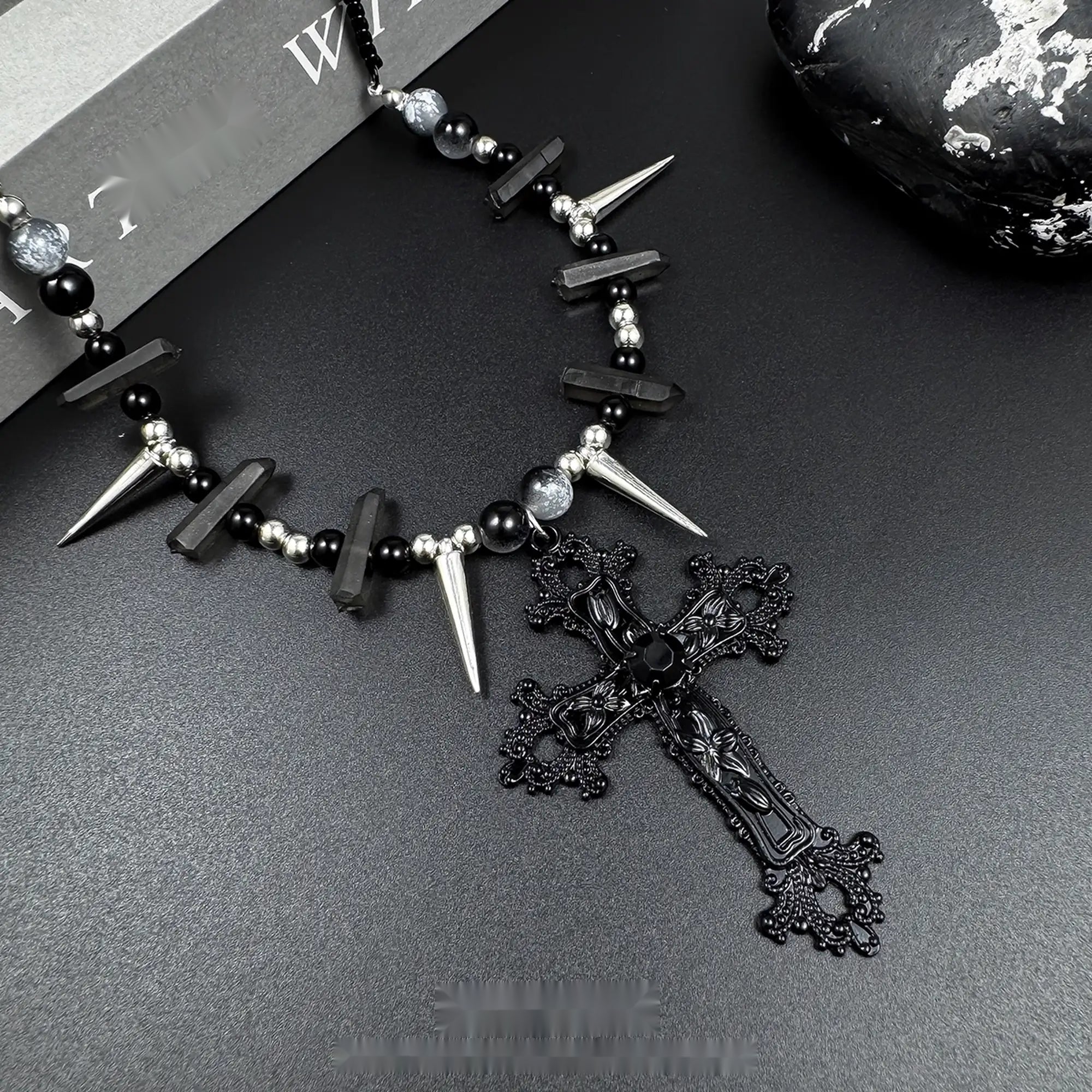 Accessories_Dark_Cross_Punk_Rivet_Layered_Necklace_MISSTT
