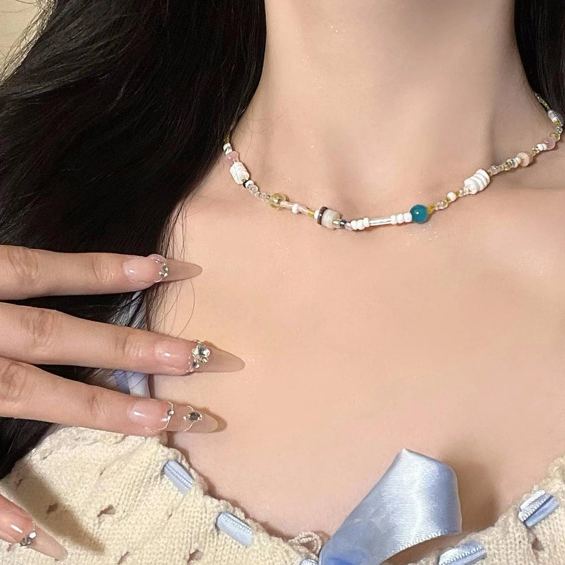 Accessories Dopamine Colorful Beaded Necklace