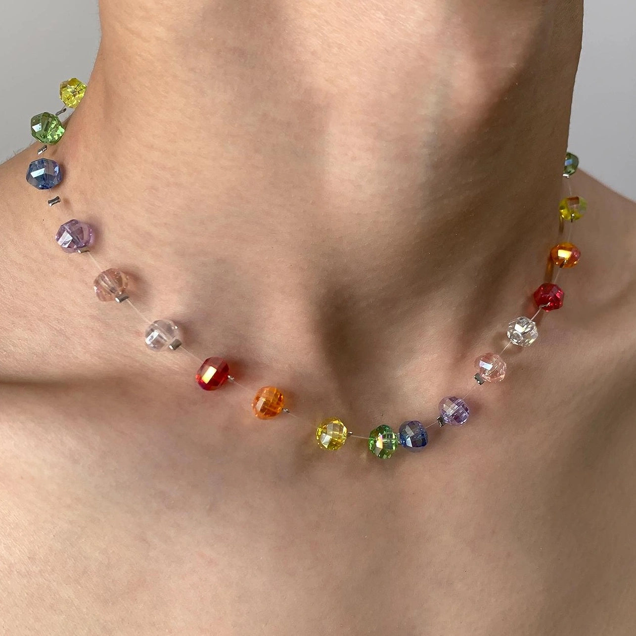 Accessories Dopamine Crystal Beaded Necklace