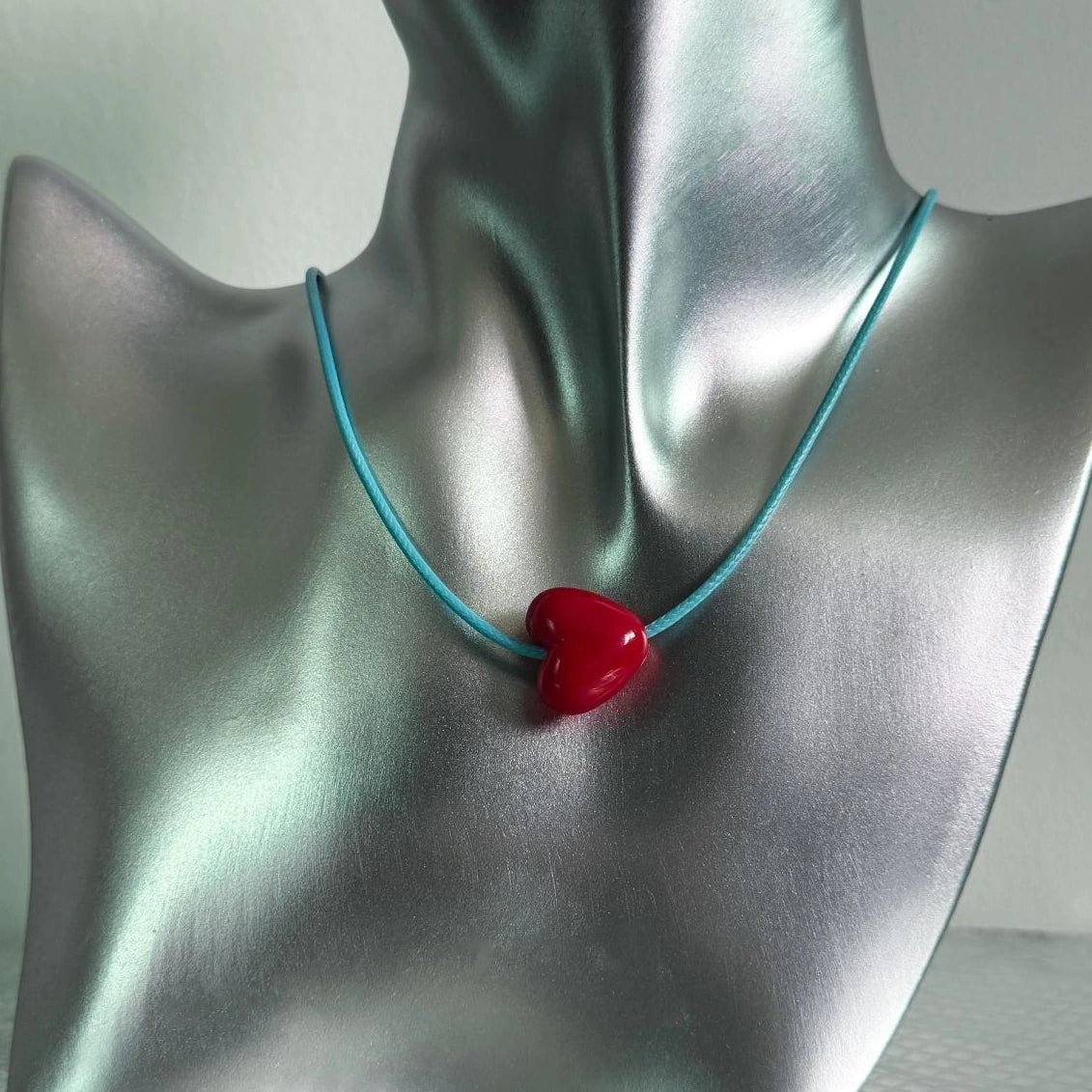 Accessories Dopamine Red Heart Choker Necklace