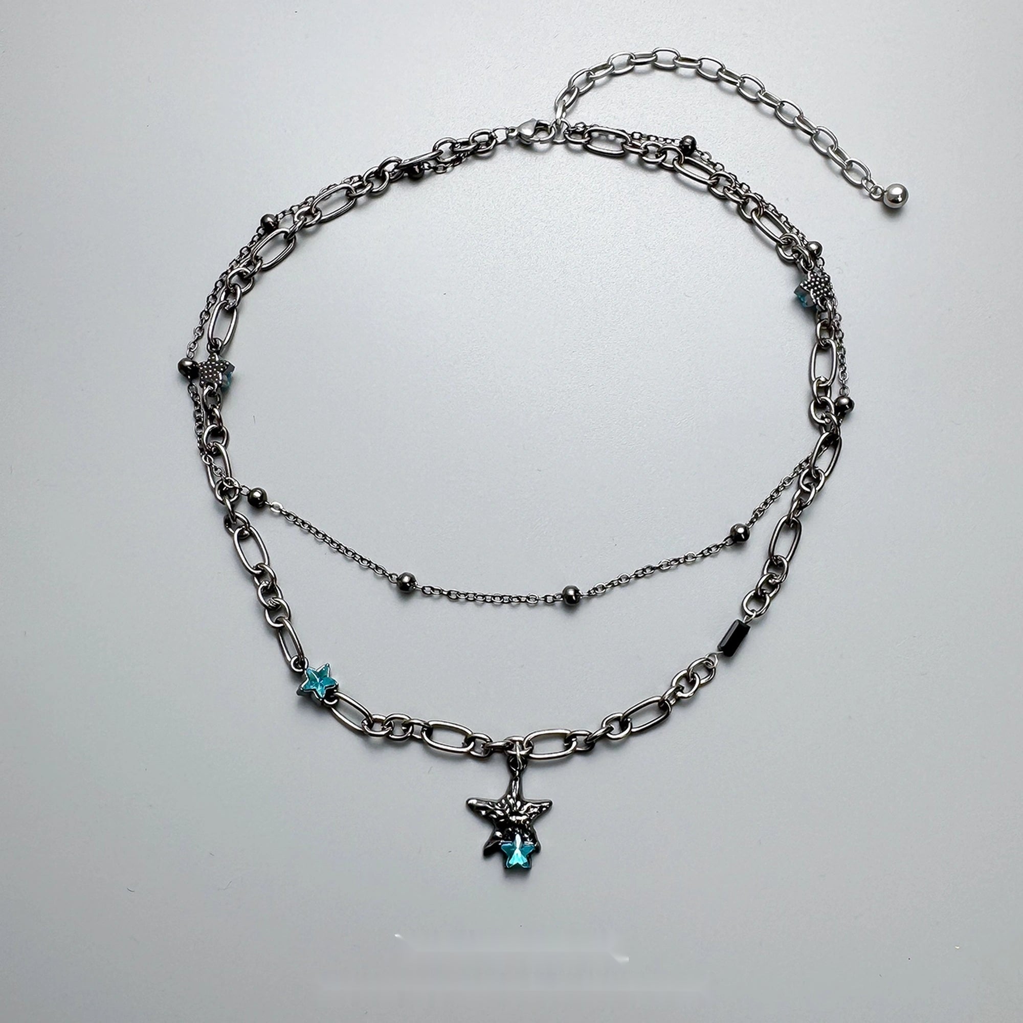 Accessories_Double_Layer_Blue_Star_Zircon_Necklace_MISSTT