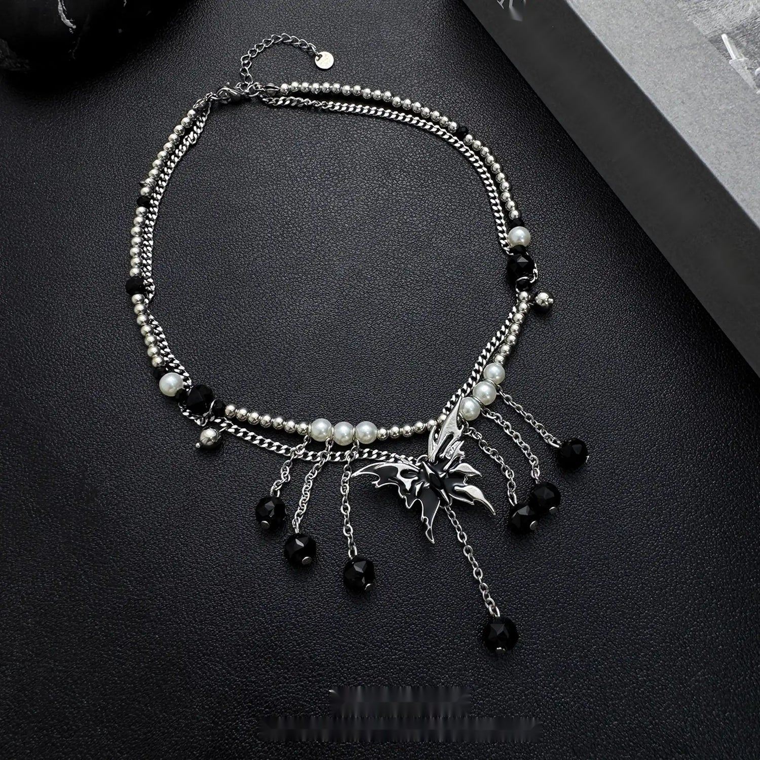 Accessories_Double_Layer_Butterfly_Fringe_Pearl_Chain_Necklace_MISSTT