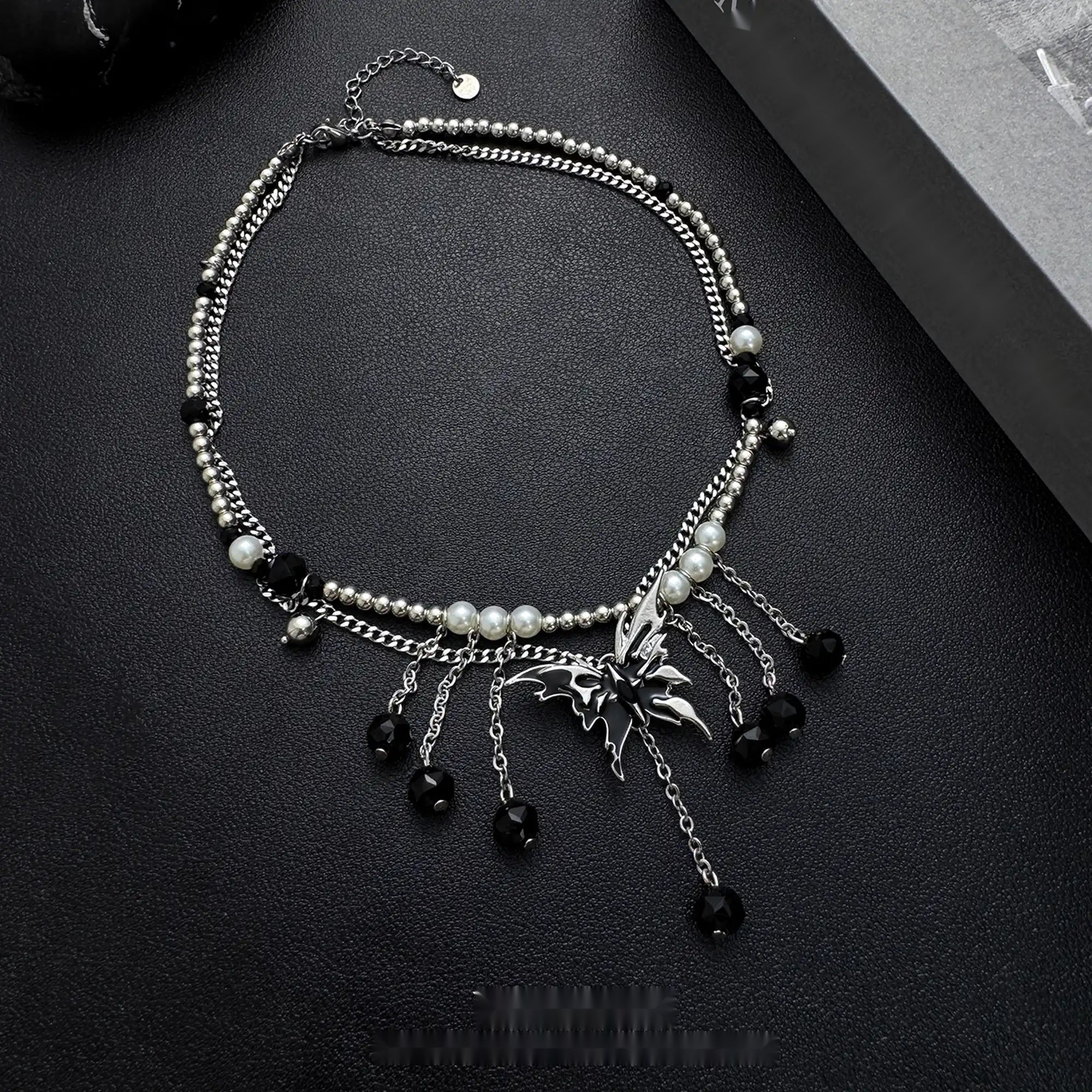 Accessories_Double_Layer_Butterfly_Fringe_Pearl_Chain_Necklace_MISSTT