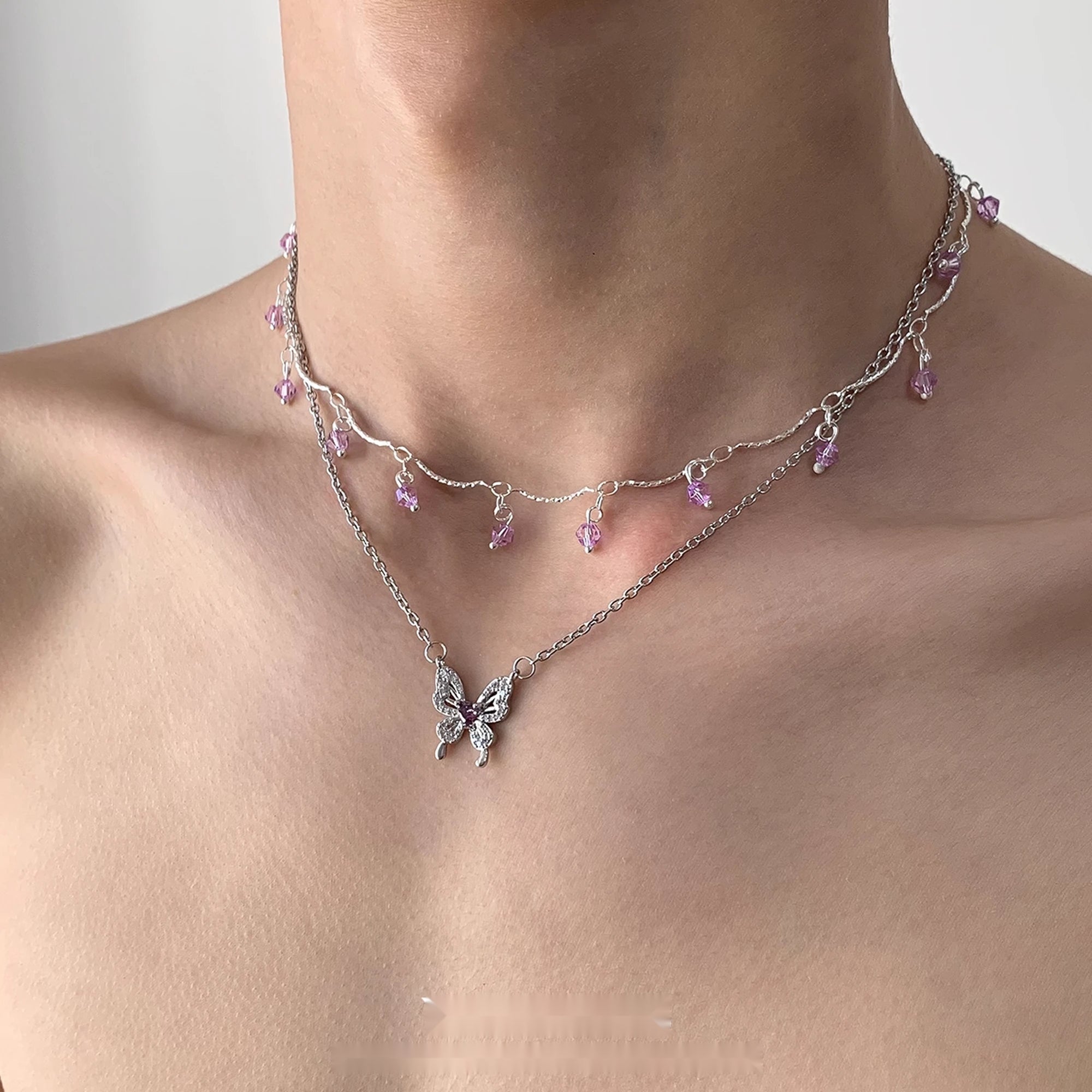 Accessories_Double_Layer_Butterfly_Tassel_Choker_MISSTT