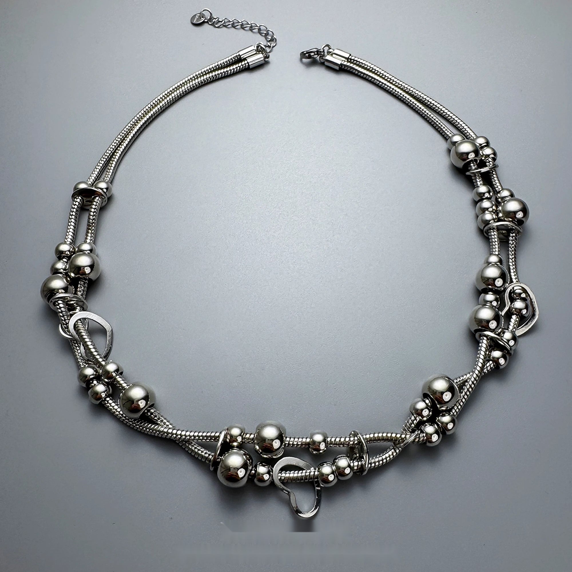Accessories_Double_Layer_Metal_Bead_Necklace_MISSTT