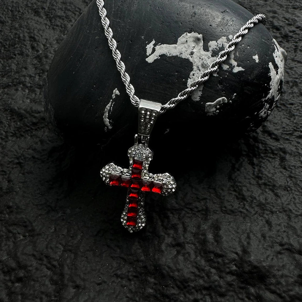 Accessories Elegant Long Cross Pendant Necklace