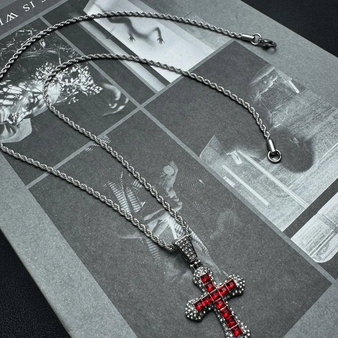 Accessories Elegant Long Cross Pendant Necklace