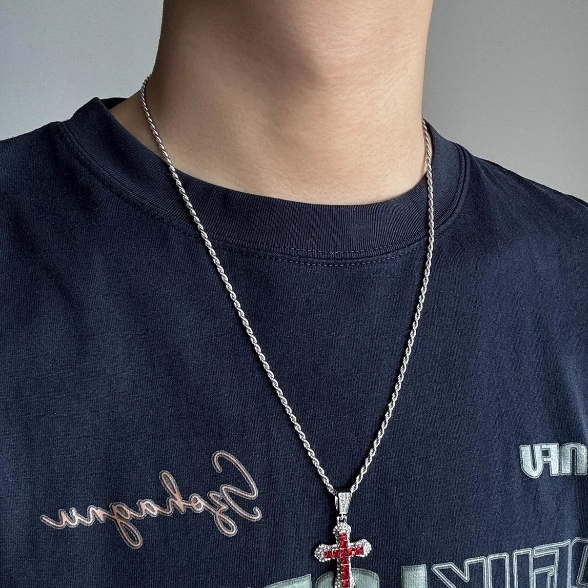 Accessories Elegant Long Cross Pendant Necklace