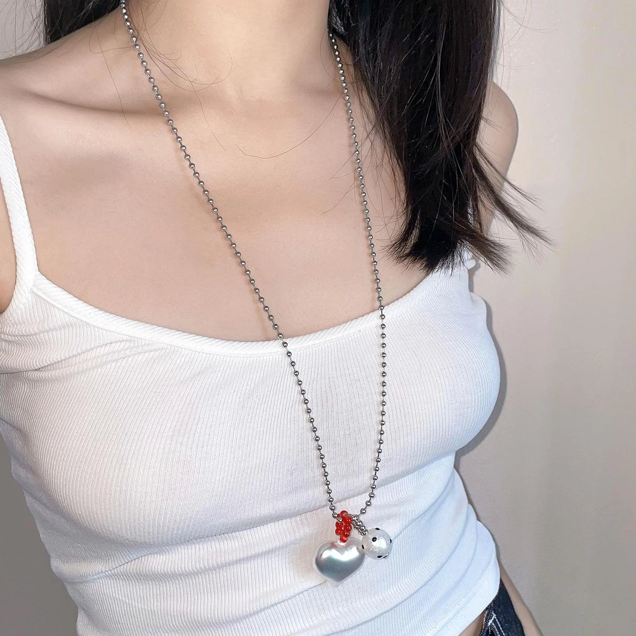 Accessories Elegant Teardrop Pendant Long Necklace