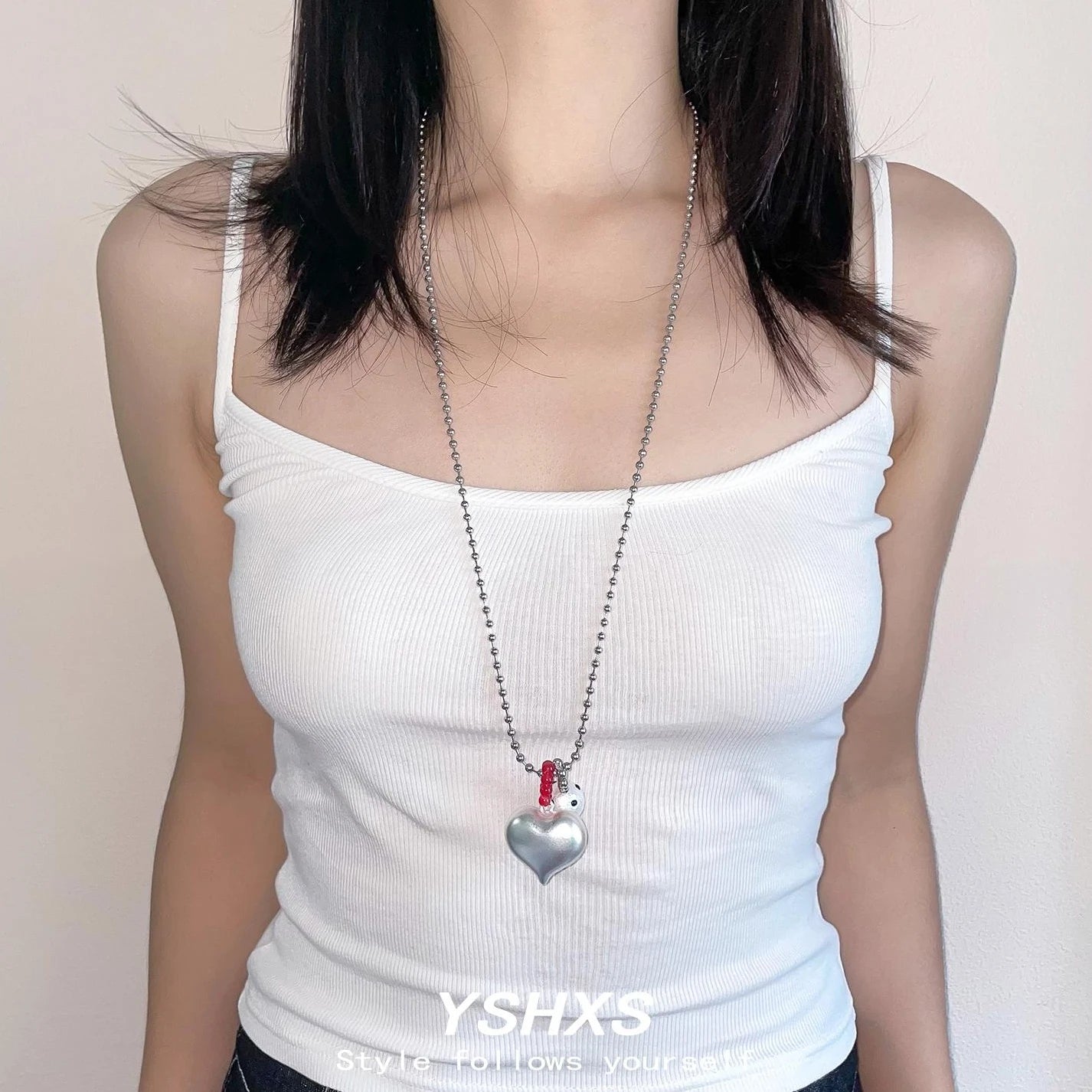 Accessories Elegant Teardrop Pendant Long Necklace