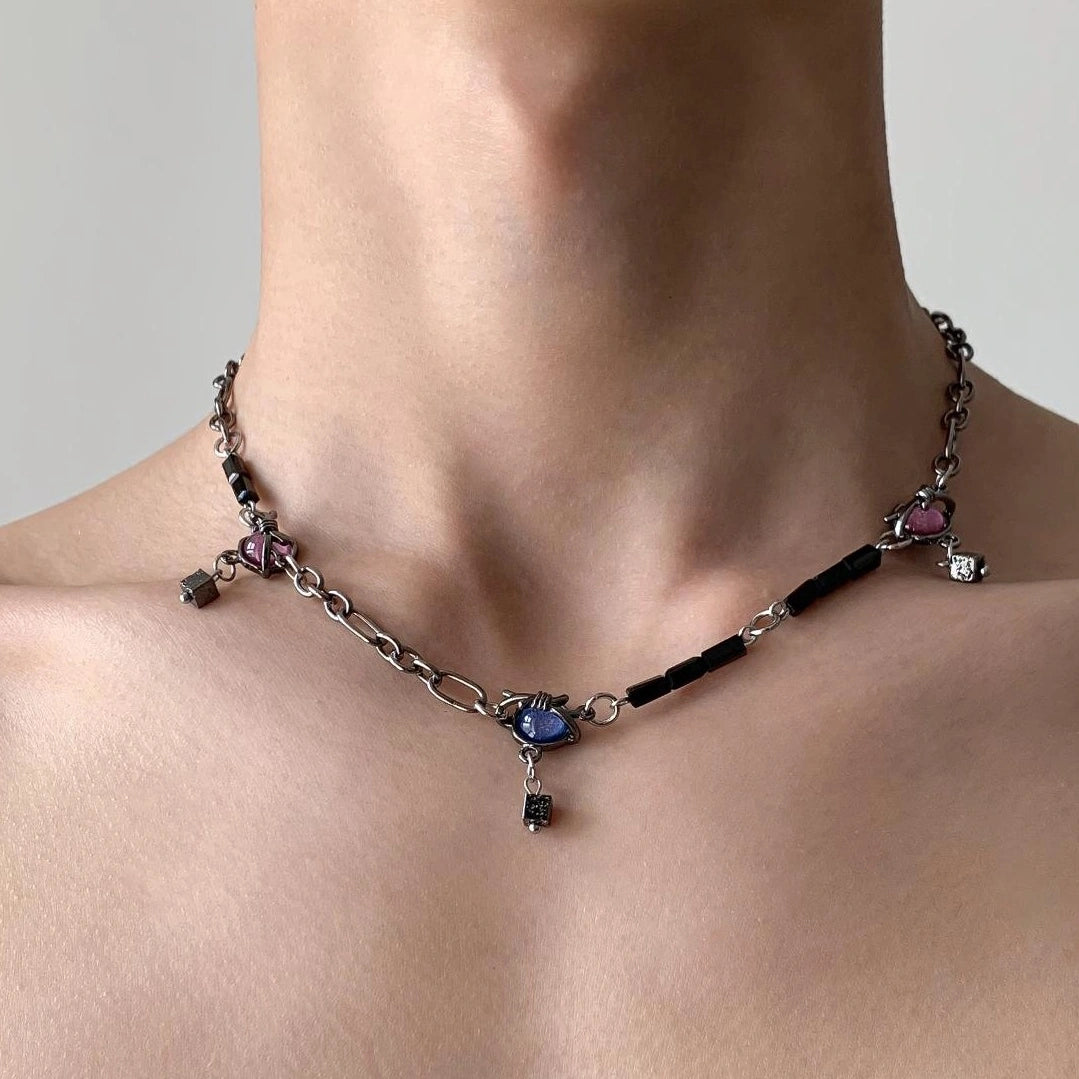 Accessories Fringed Zircon Layered Collarbone Necklace