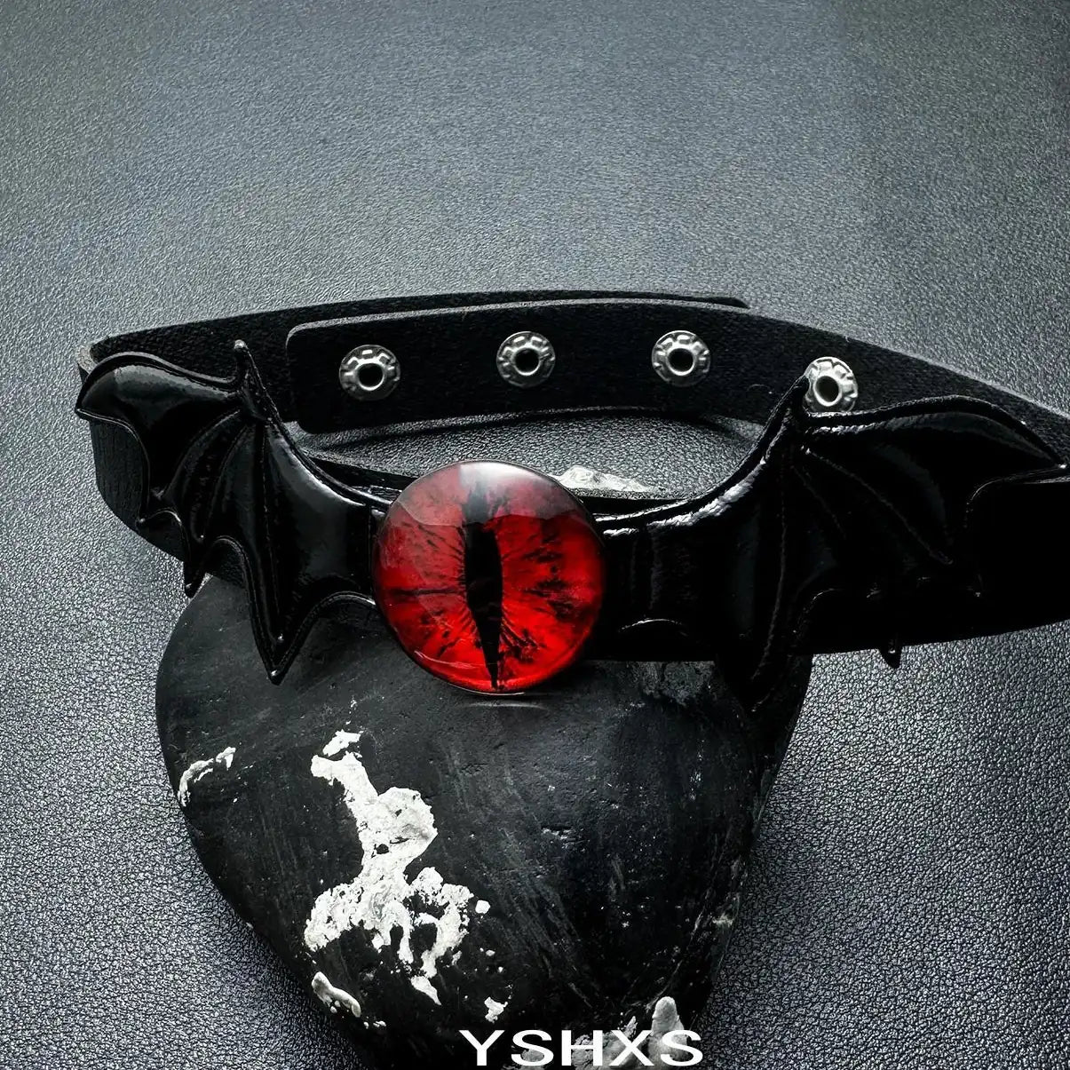 Accessories Gothic Bat Demon Eye Leather Choker