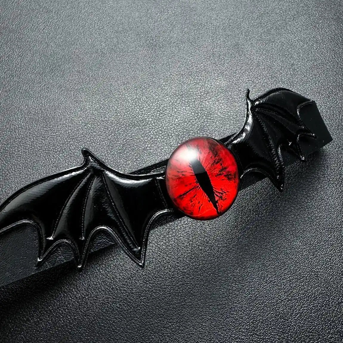 Accessories Gothic Bat Demon Eye Leather Choker