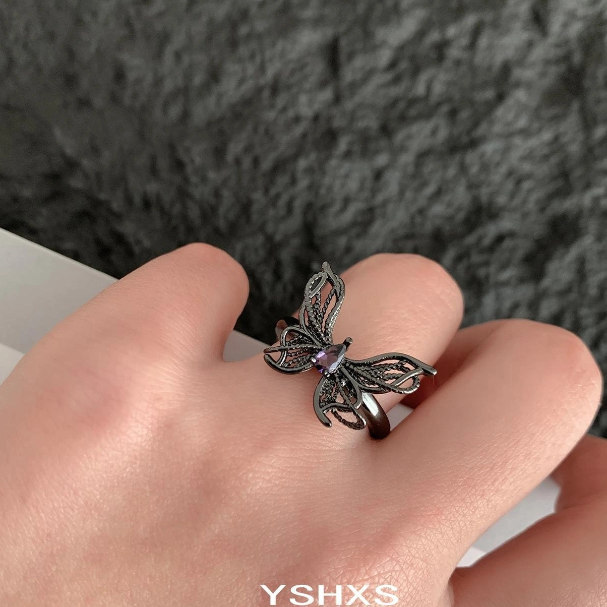 Accessories Gothic Butterfly Punk Ring