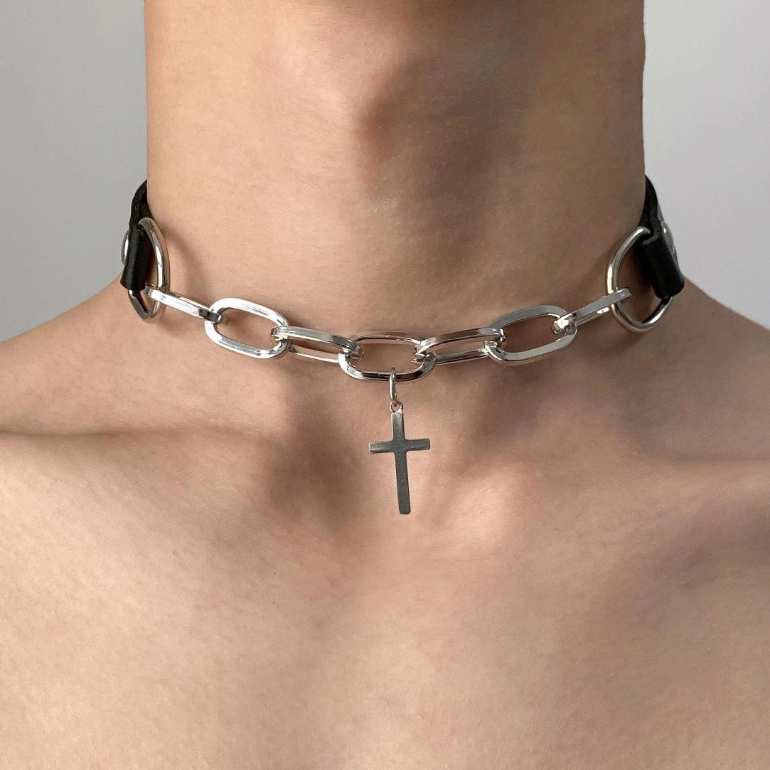 Accessories Gothic Cross Choker Chain Punk Collar Necklace