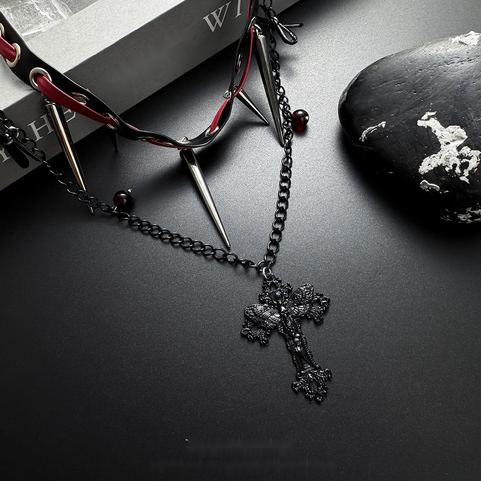 Accessories_Gothic_Double_Layer_Cross_Pendant_Choker_Necklace_MISSTT