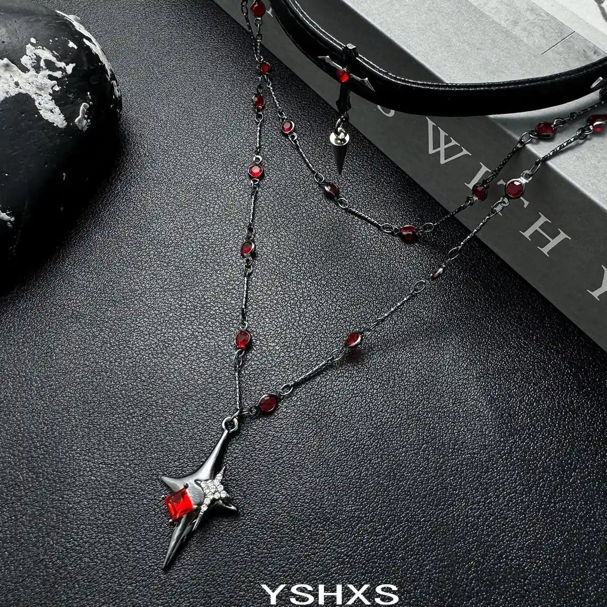 Accessories Gothic Layered Cross Choker Necklace