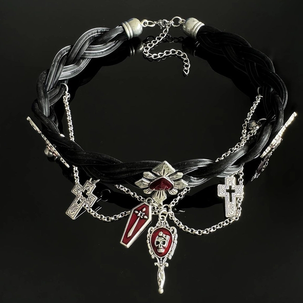 Accessories Gothic Punk Woven Choker Necklace