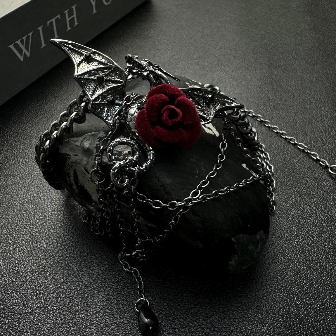 Accessories Gothic Rose Chain With Vintage Tassels