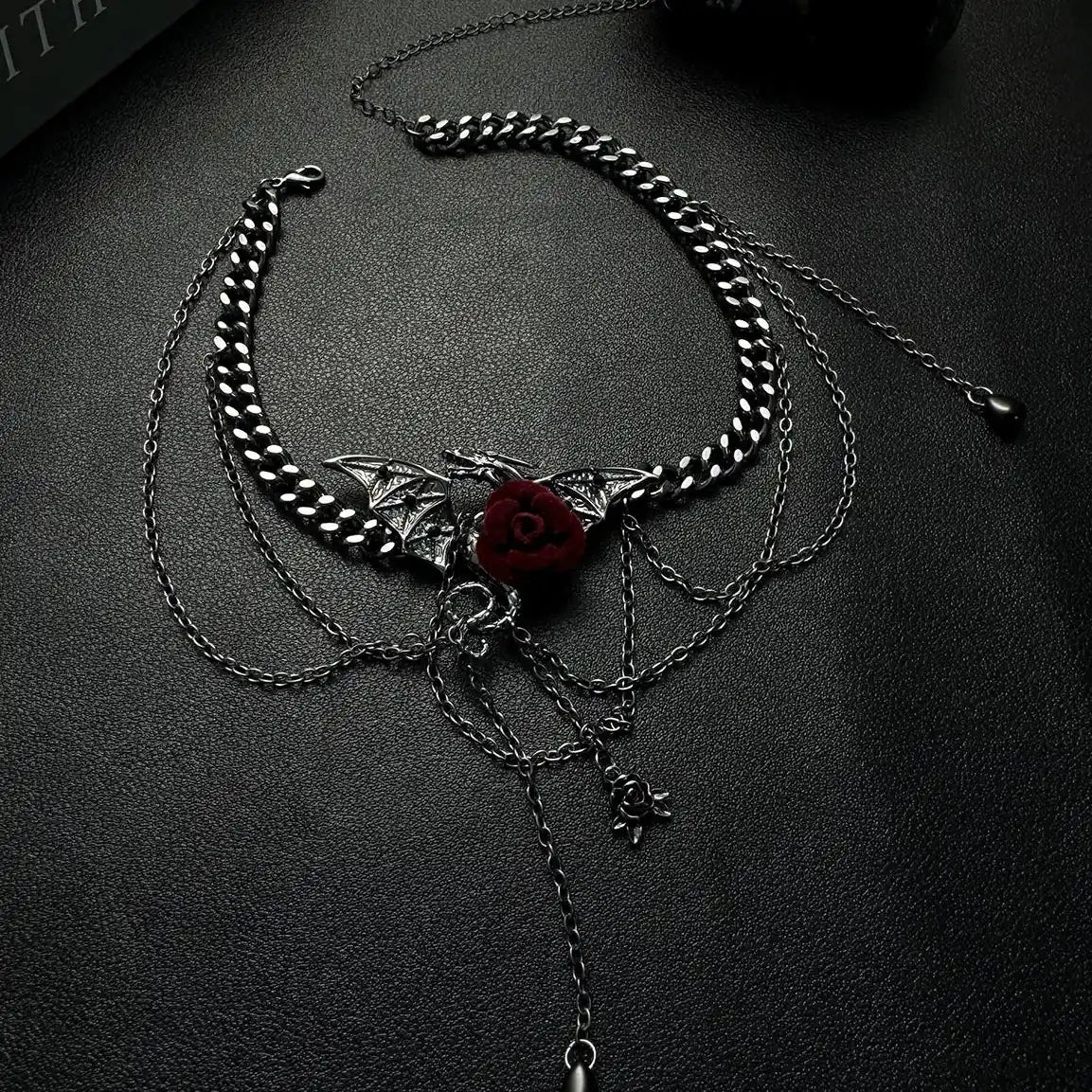 Accessories Gothic Rose Chain With Vintage Tassels