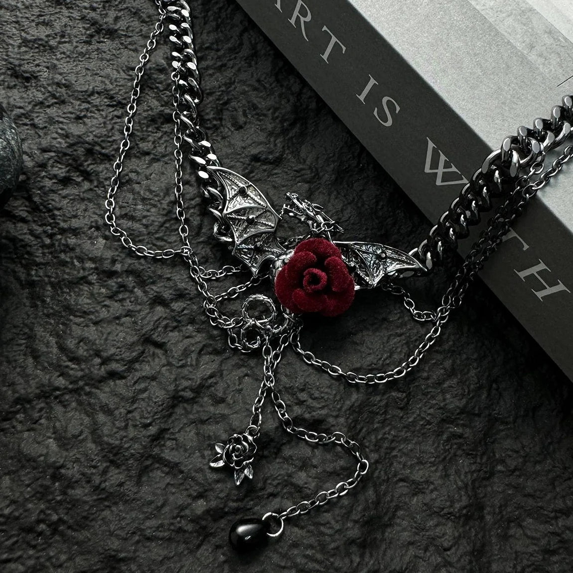 Accessories Gothic Rose Chain With Vintage Tassels