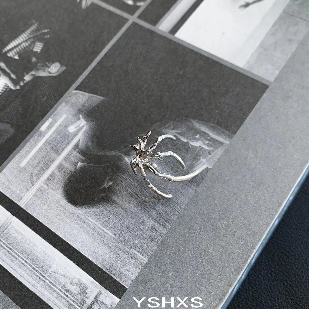 Accessories Gothic Silver Spider Ear Claw