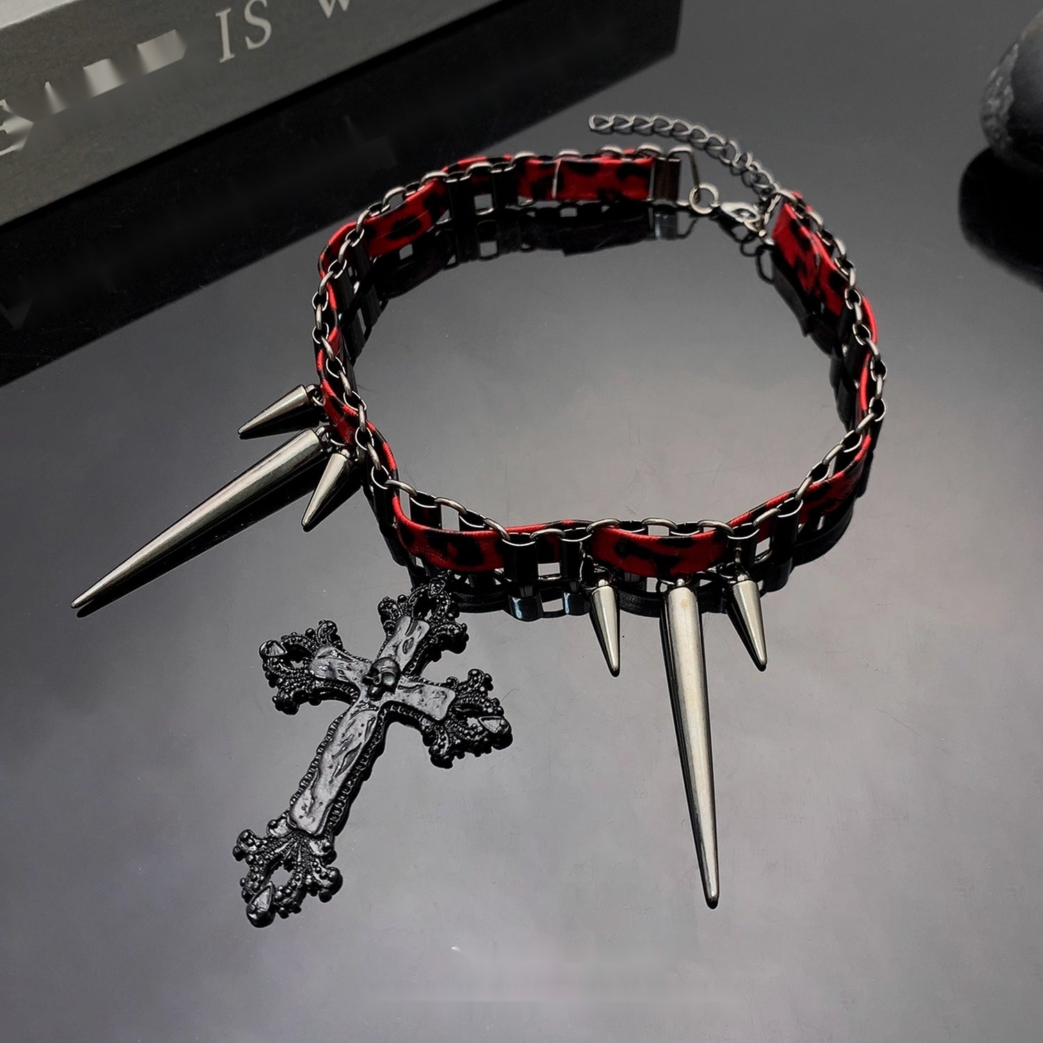Accessories_Gothic_Studded_Leather_Cross_Choker_MISSTT