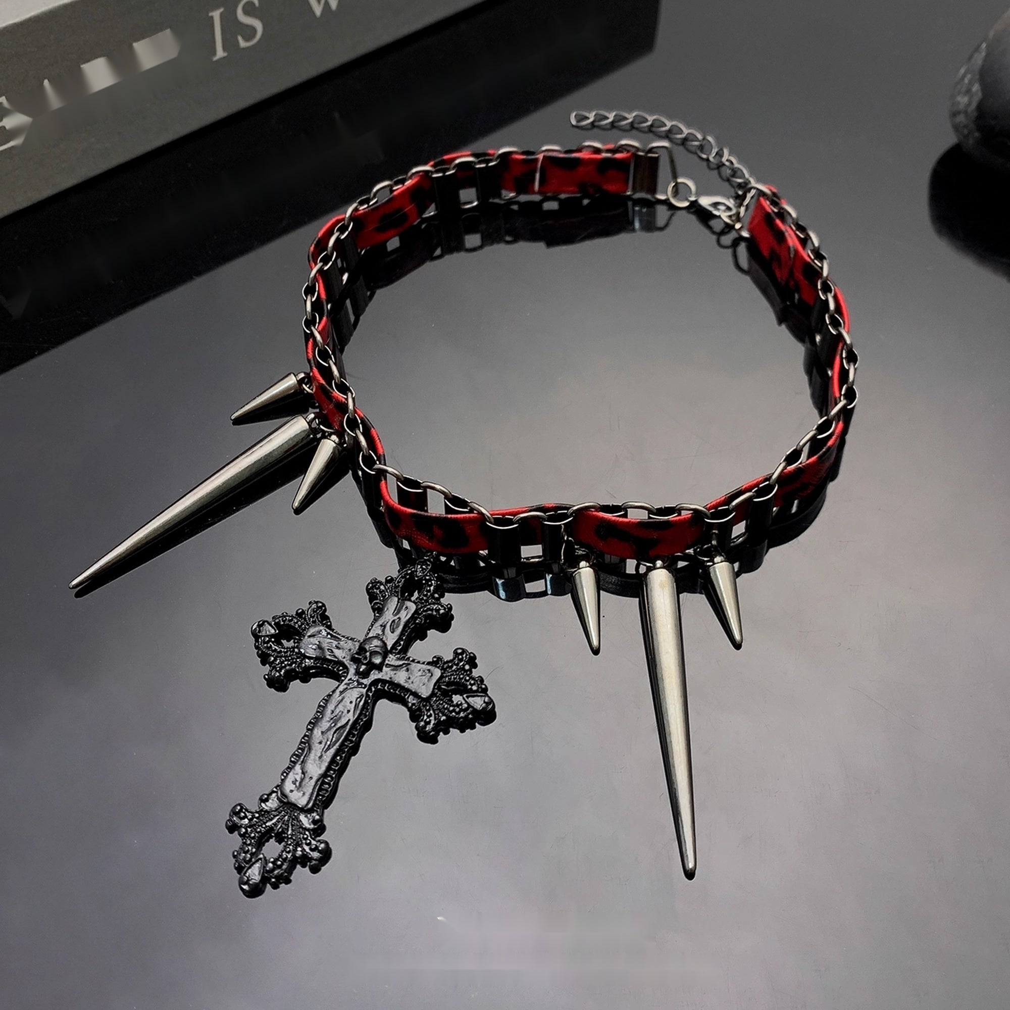 Accessories_Gothic_Studded_Leather_Cross_Choker_MISSTT