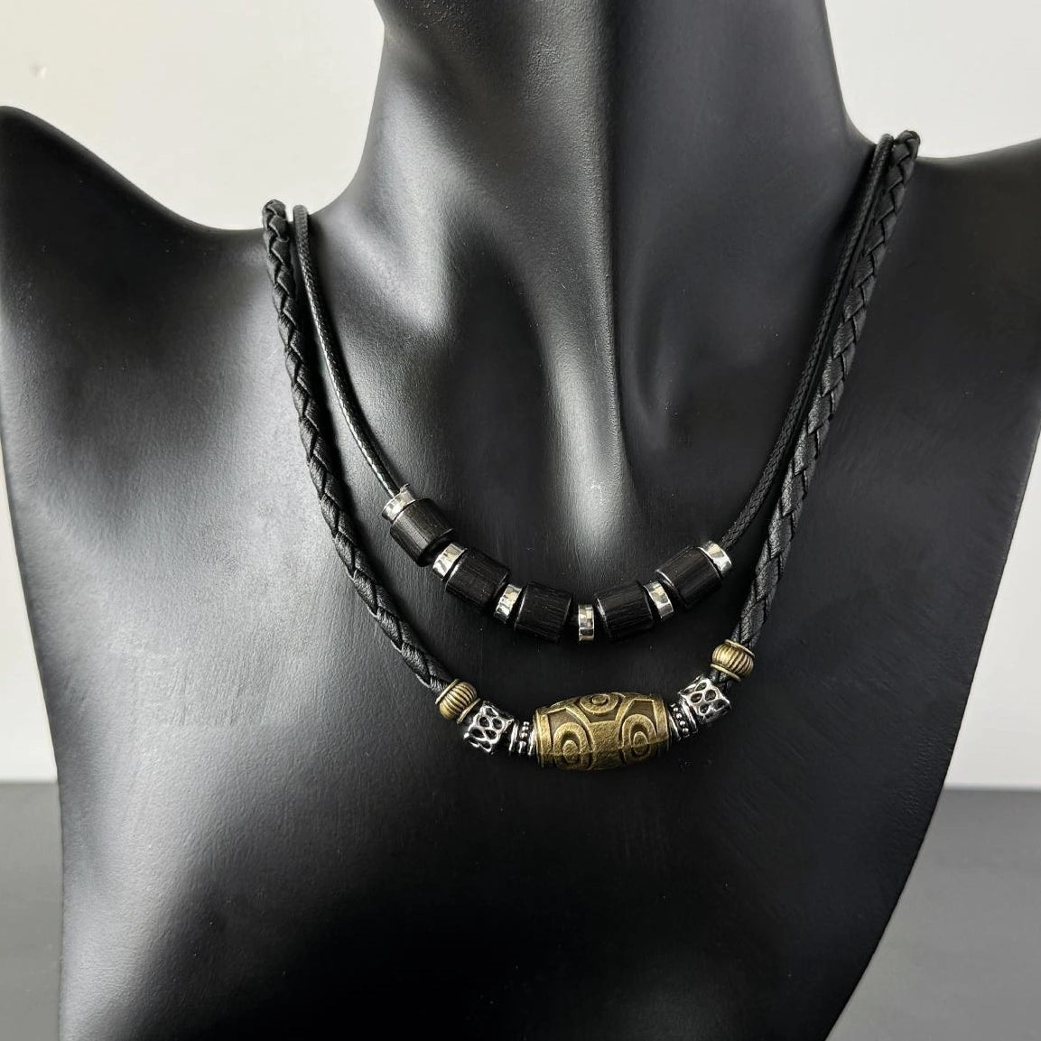 Accessories Handwoven Tibetan Beaded Necklace Double Layer Ethnic Choker