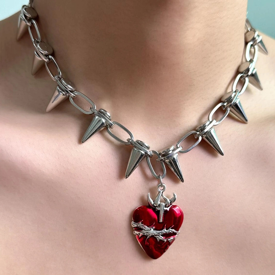 Accessories Heart Punk Choker Necklace