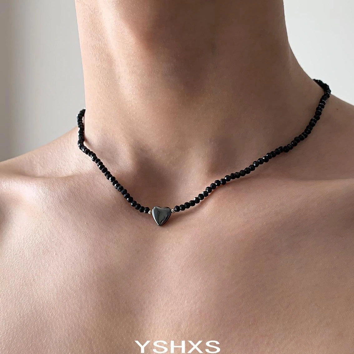 Accessories Heart Stone Beaded Choker