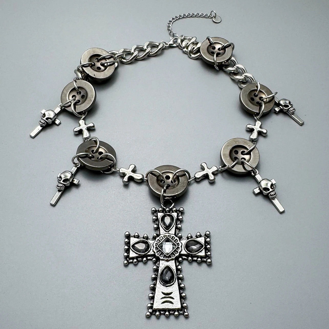 Accessories Heavy Workmanship Cross Punk Choker