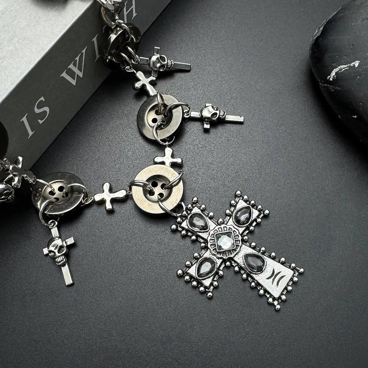 Accessories Heavy Workmanship Cross Punk Choker