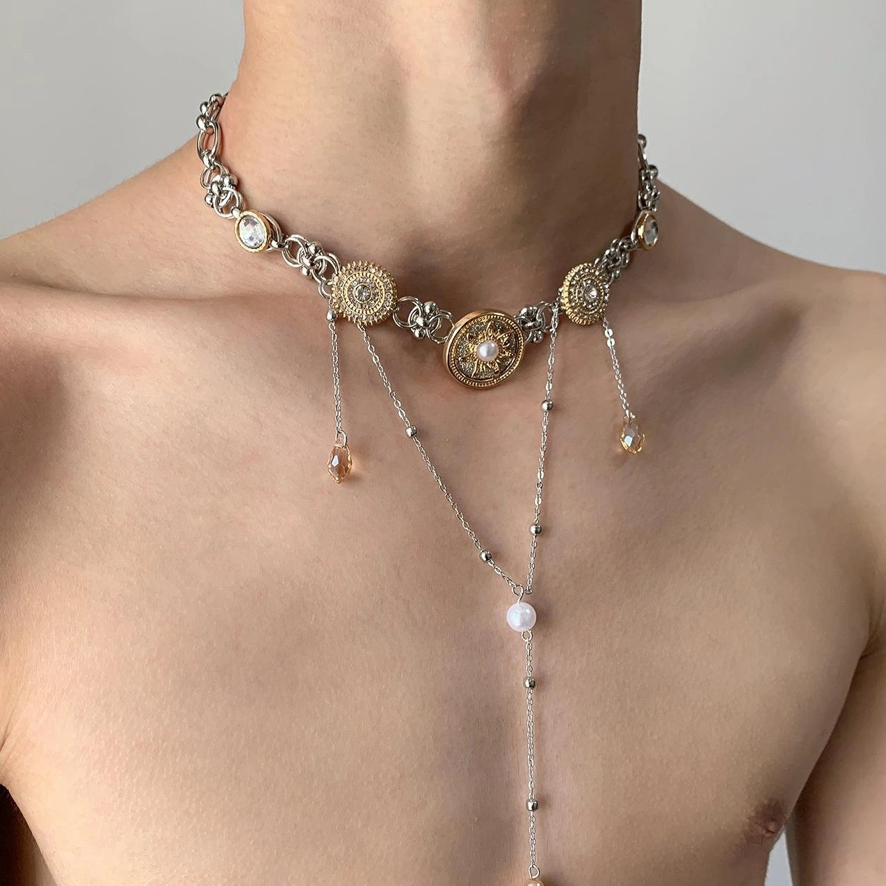 Accessories Heavywork Pearl Punk Fringe Necklace