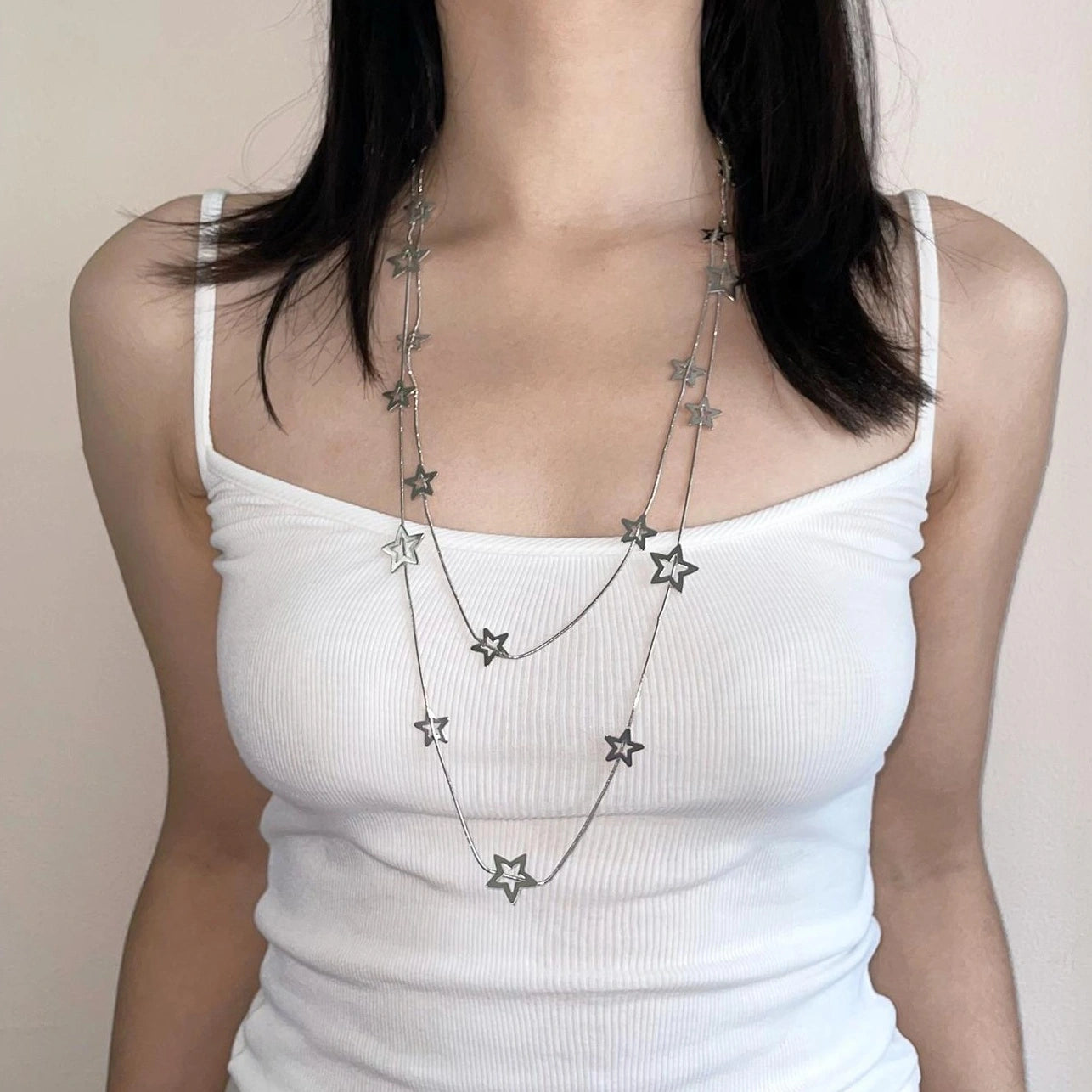 Accessories Hollow Star Lariat Necklace
