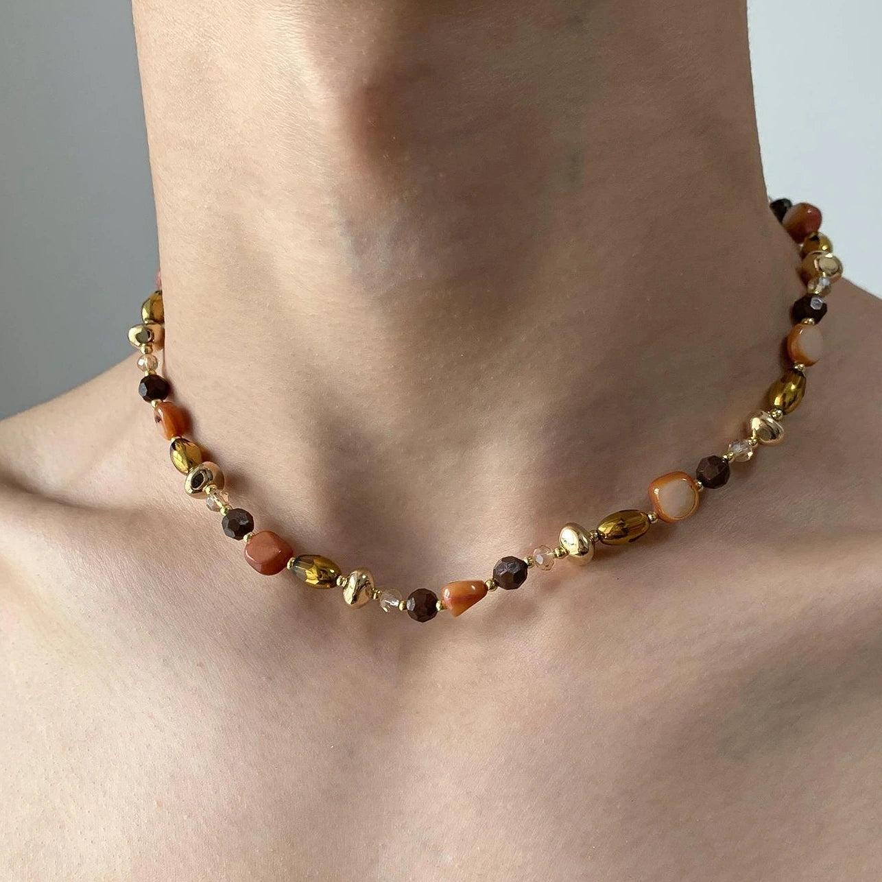 Accessories Irregular Shell Beaded Necklace