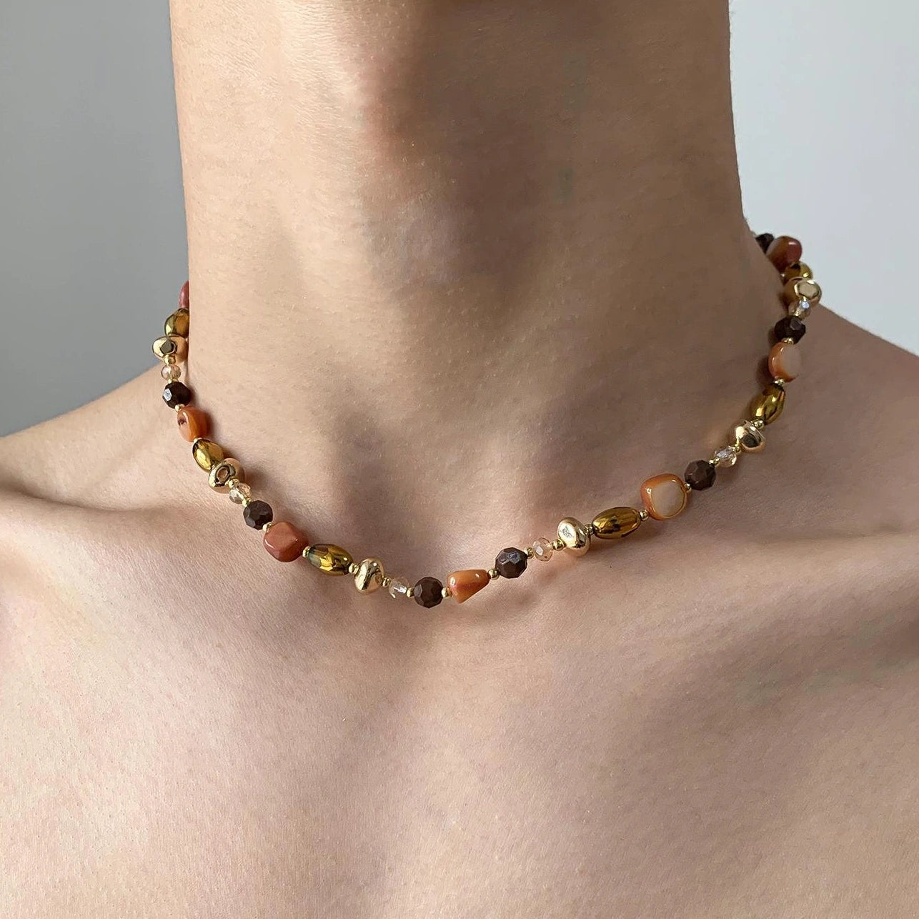 Accessories Irregular Shell Beaded Necklace