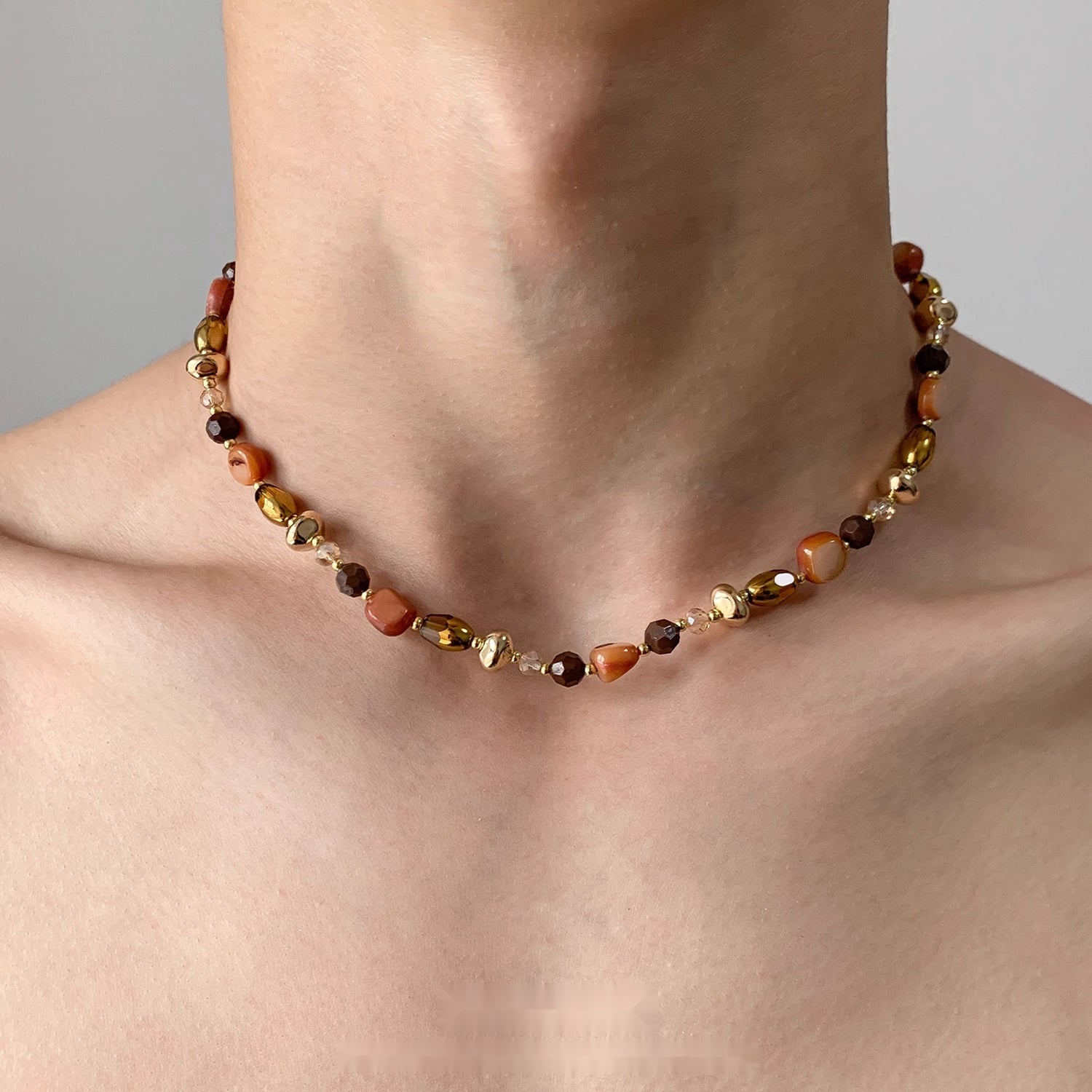 Accessories_Irregular_Shell_Beaded_Necklace_MISSTT