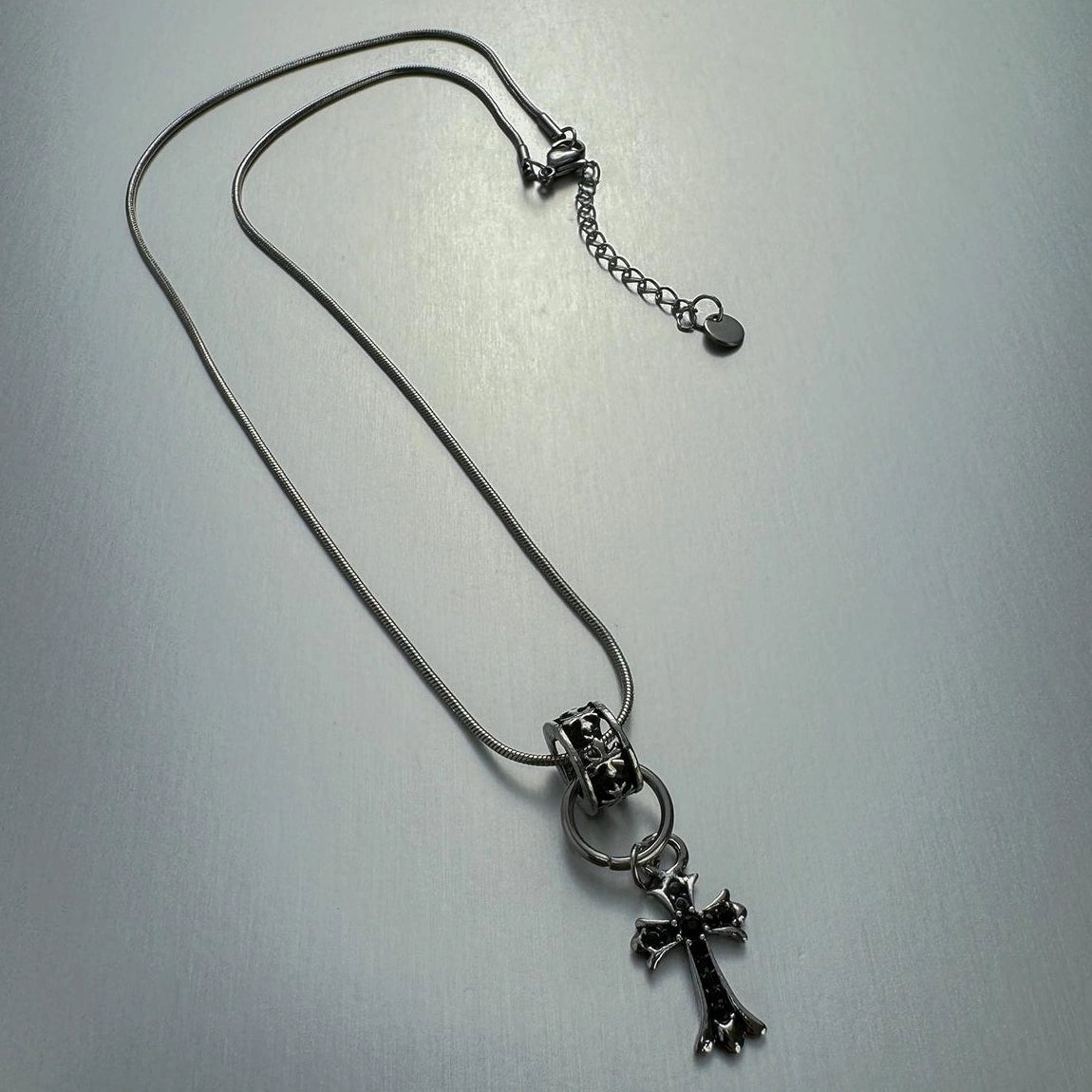 Accessories Layered Cross Pendant Choker
