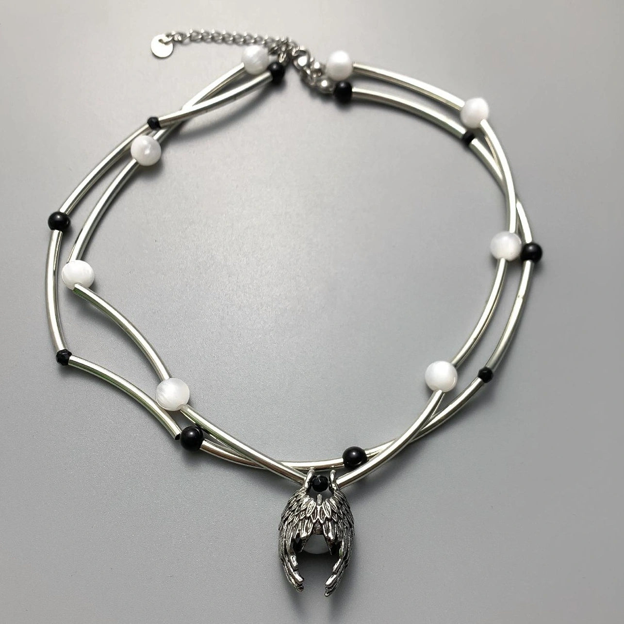 Accessories Layered Cyberpunk Moonstone Pendant Necklace